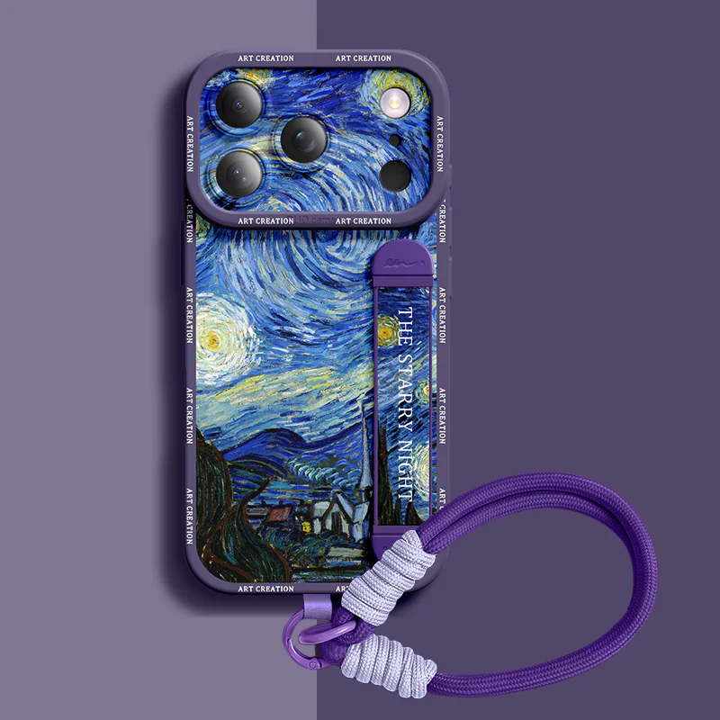 iPhone Series | Art Series Liquid Silicone Wristband Phone Case - Image 10