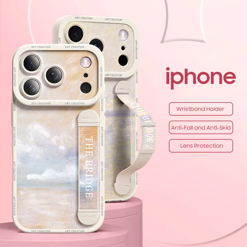 iPhone Series | Art Series Liquid Silicone Wristband Phone Case - Image 3