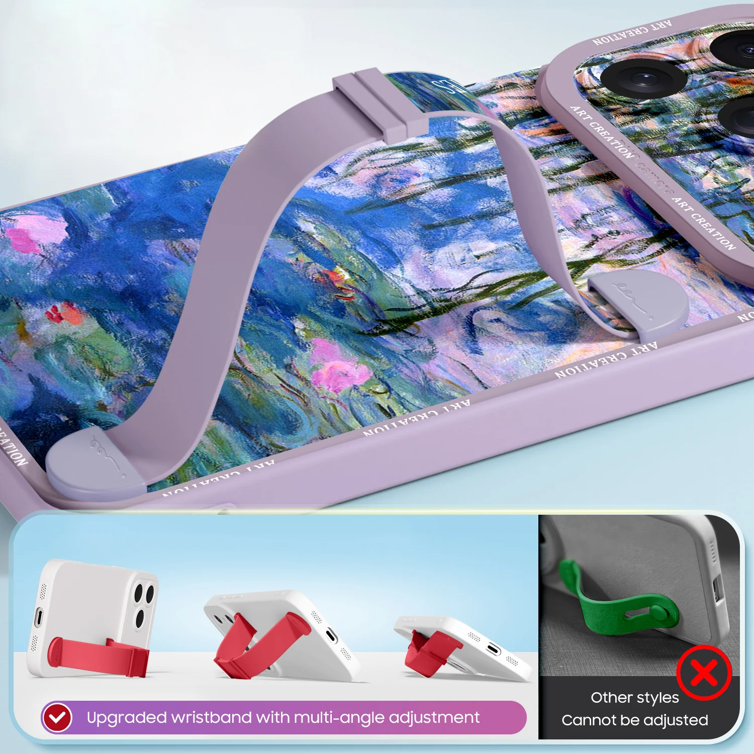 iPhone Series | Art Series Liquid Silicone Wristband Phone Case - Image 5