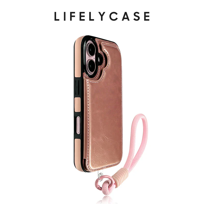 iPhone Lanyard Series | Card Holder Design Leather Phone Case - Image 3