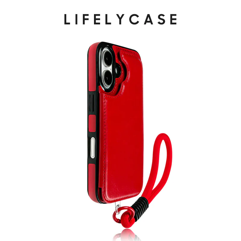iPhone Lanyard Series | Card Holder Design Leather Phone Case - Image 7