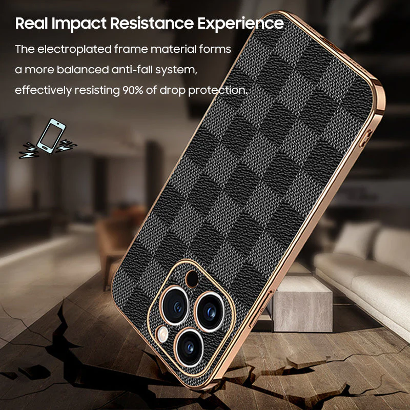 iPhone Series | Luxury Electroplated Mobile Phone Leather Case - Image 3