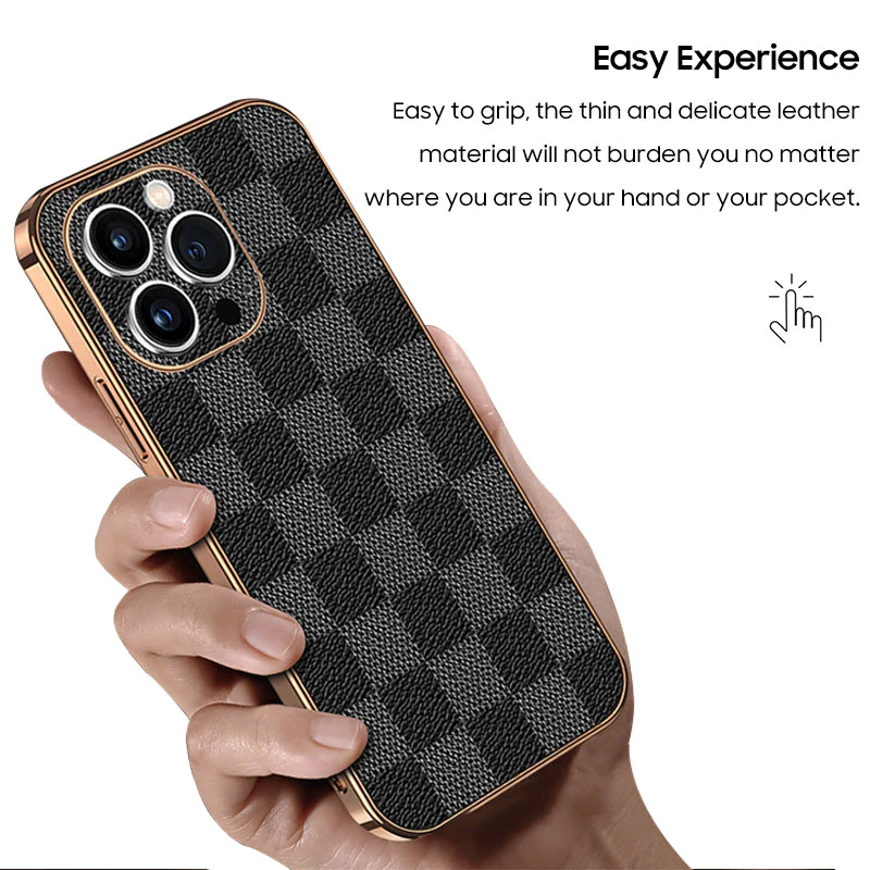 iPhone Series | Luxury Electroplated Mobile Phone Leather Case - Image 4
