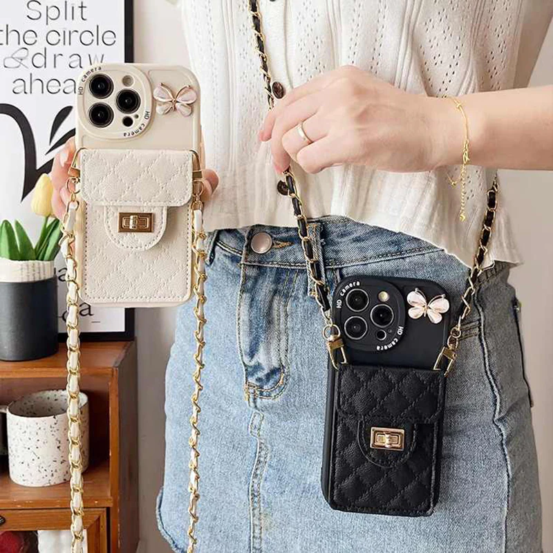 iPhone Lanyard Series | Genuine Leather Card Holder Phone Case [Butterfly Accessories] - Image 4