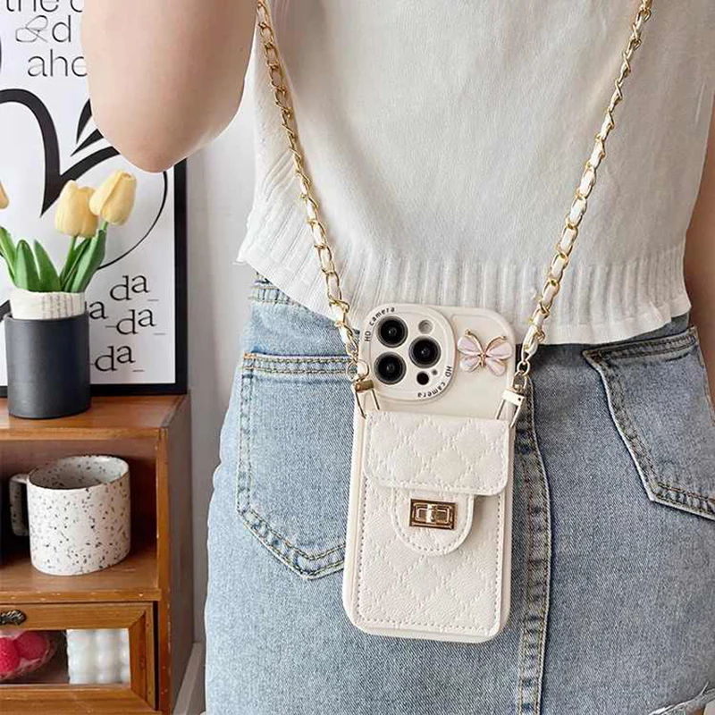 iPhone Lanyard Series | Genuine Leather Card Holder Phone Case [Butterfly Accessories] - Image 5