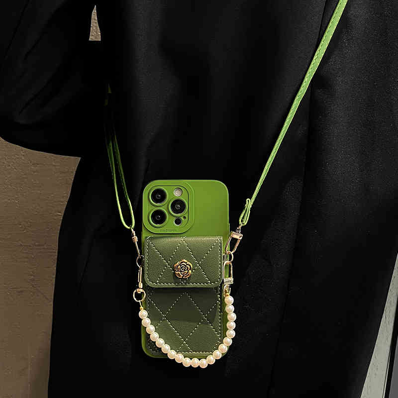 iPhone Lanyard Series | Pearl Bracelet Card Holder Phone Case - Image 4