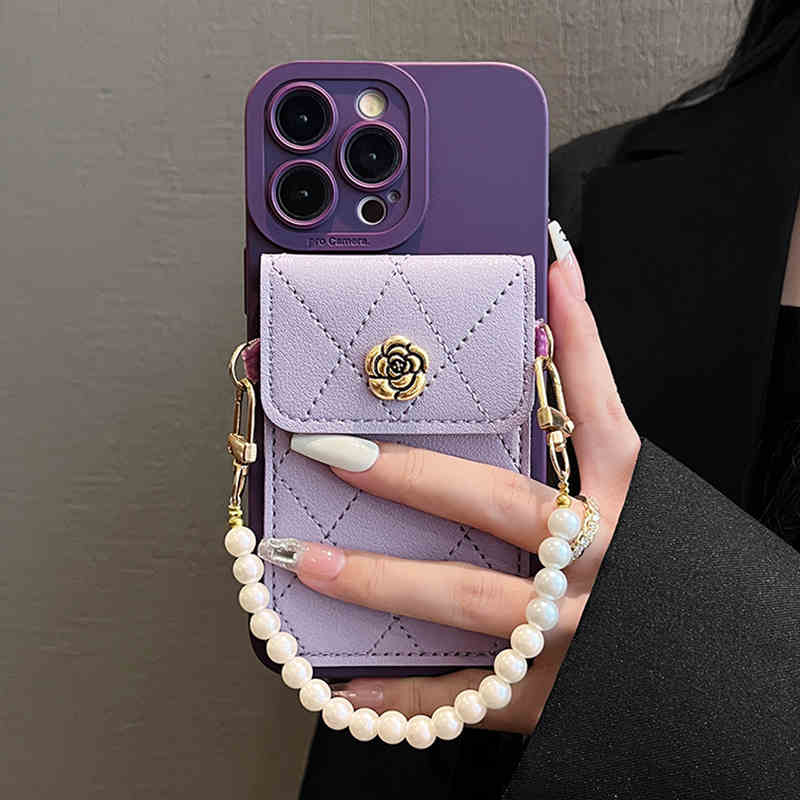 iPhone Lanyard Series | Pearl Bracelet Card Holder Phone Case - Image 5