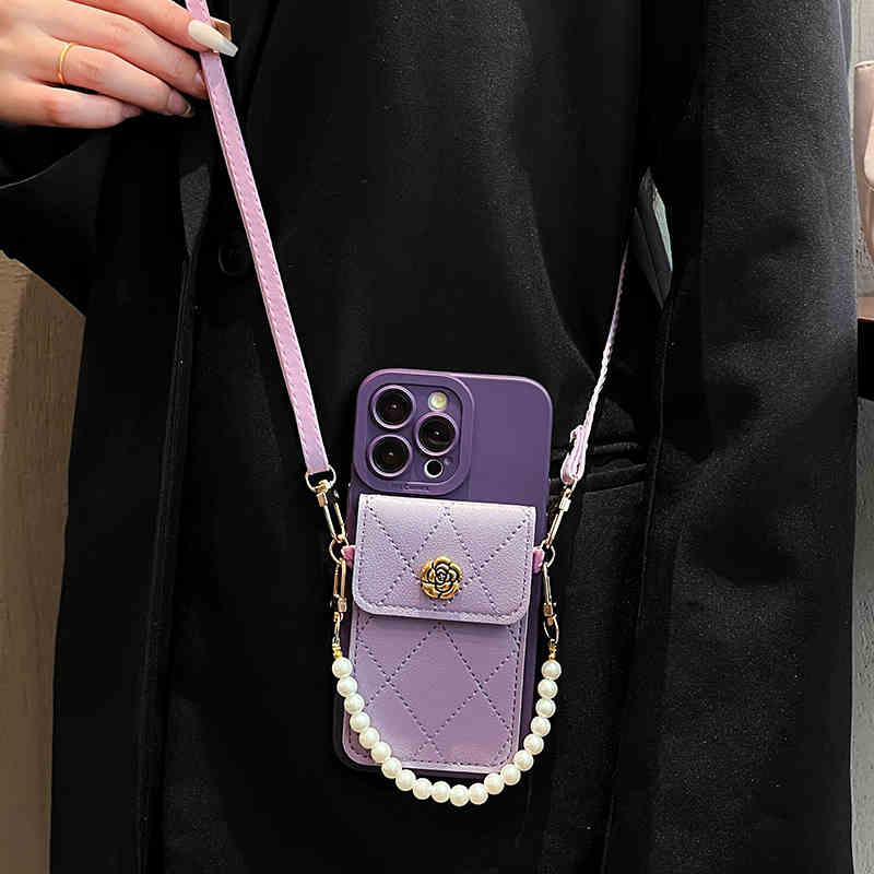 iPhone Lanyard Series | Pearl Bracelet Card Holder Phone Case - Image 6